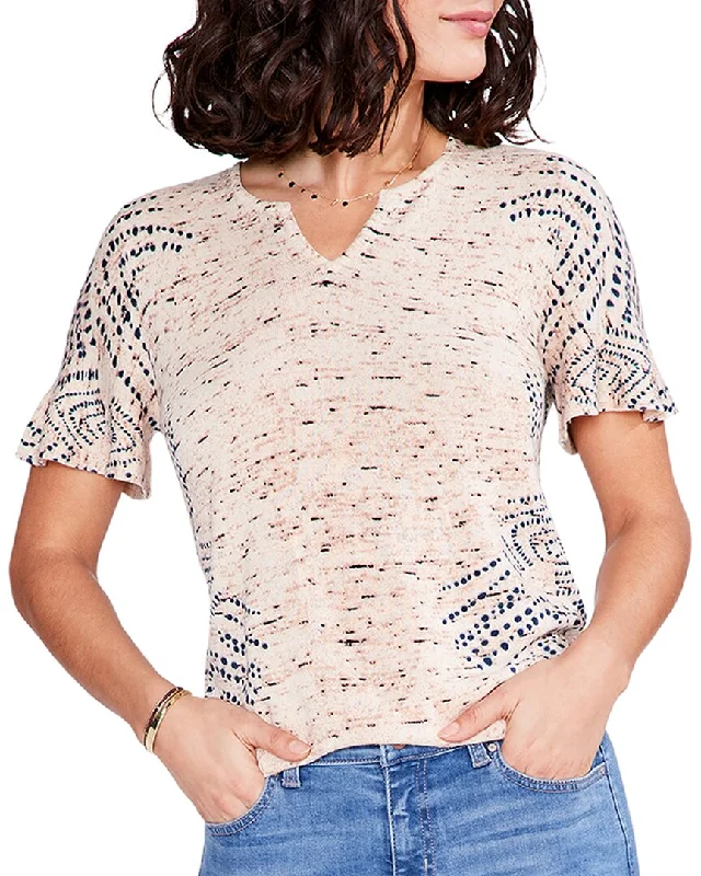 NIC+ZOE Shoreline Linen-Blend SweaterGraphic Knit Tops