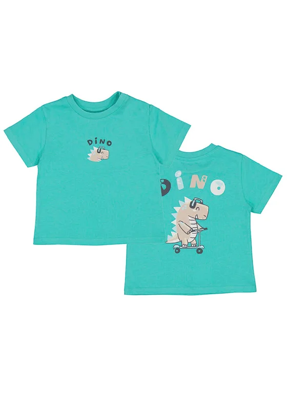 Performance Short Sleeve TopsMayoral Baby Boy Short Sleeve Dino Tee, Blue