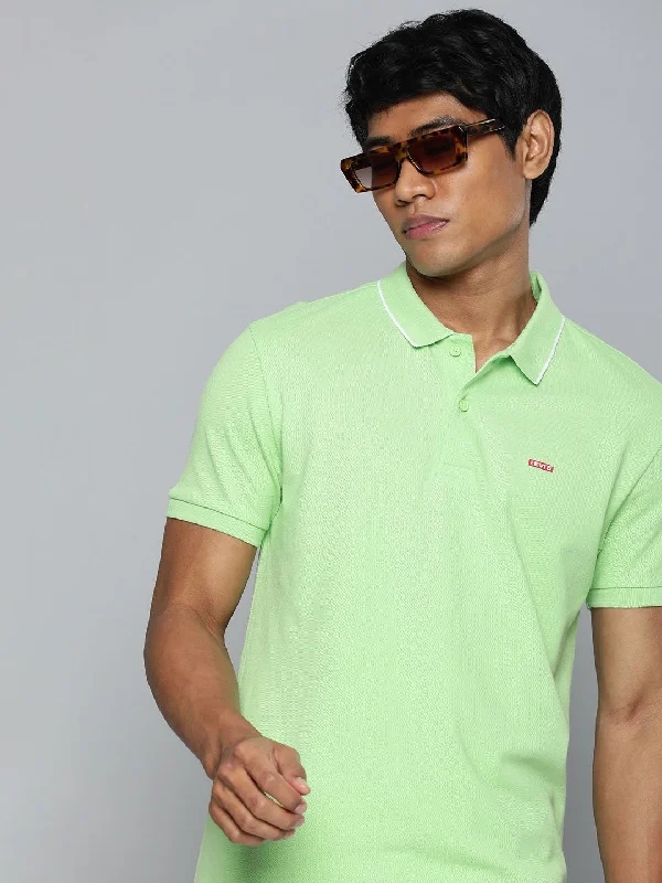 Men's Solid Polo T-shirtEmbroidered polo shirt