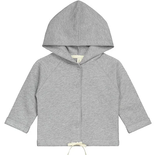 Longline cardiganBaby Hooded Cardigan in Grey Melange by Gray Label - Last Ones In Stock - 0-6 Months