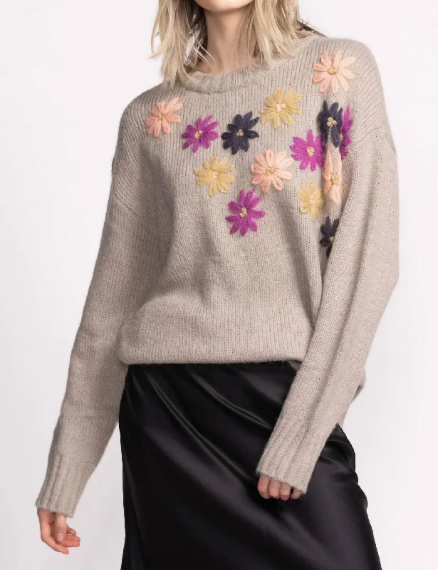 Layton Sweater In TaupeSheer Knit Tops