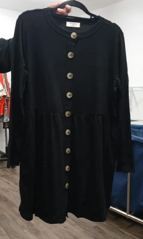 Tech cardiganLong Black Button Tunic Shirt or Cardigan