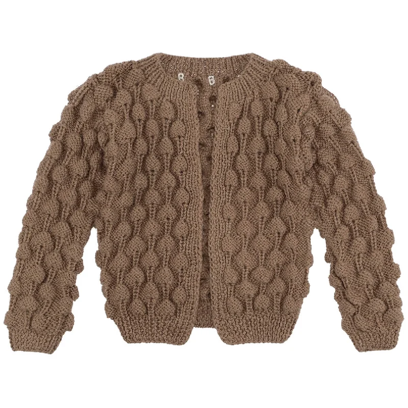 Oversized cardiganNue Knitted Cardigan in Tabacco by Bonét Et Bonét - Last Ones In Stock - 1-4 Years