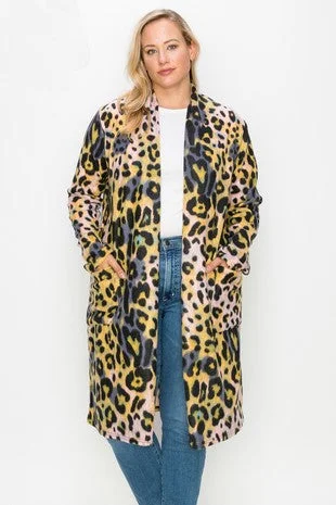 Thermal cardiganMulti Color Leopard Print Cardigan Cardi Layering Piece