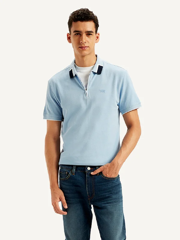 Men's Solid Slim Fit Polo T-shirtCollared polo shirt