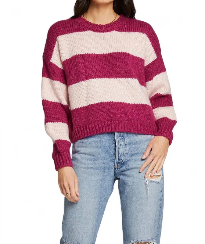 Lexie Sweater In BerryPlush Knit Tops