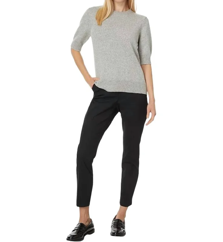 Better Half Crewneck Sweater Top In GrayRetro Knit Tops