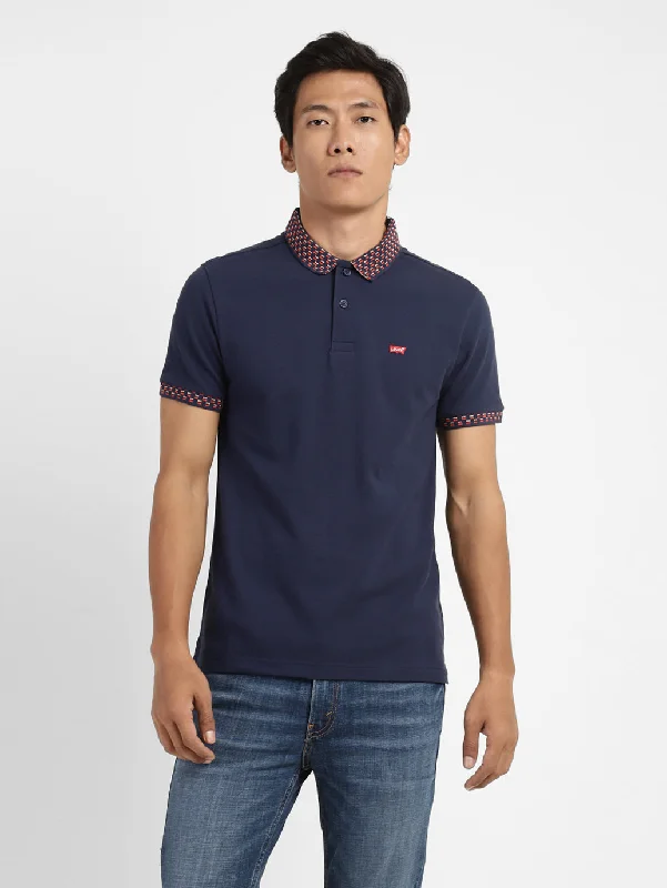 Men's Blue Polo T-ShirtCasual polo shirt