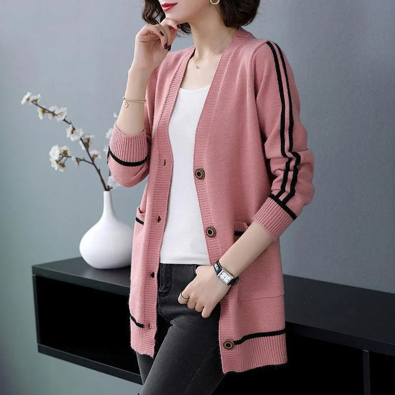 Waterproof cardiganCute Fashion Women's Cardigan - Casual Autumn V Neck Sweater - Soft Knitted Jacket Coat (TP4)(TB8C)(BCD2)(F20)(F35)