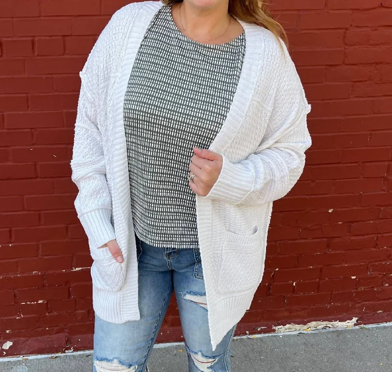 Maternity cardiganCable Cardigan In Off White