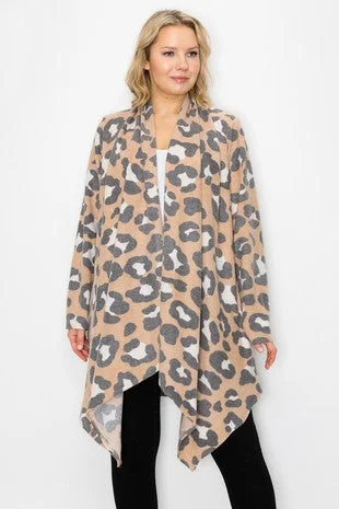 Lounge cardiganLEOPARD PRINT OPEN CARDIGAN