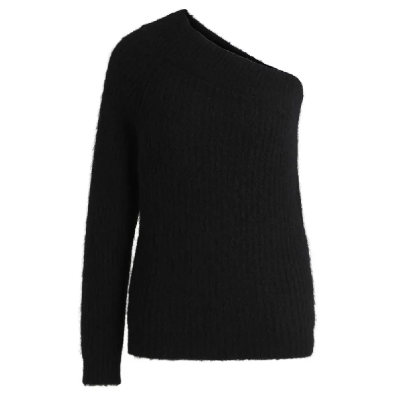 One-shoulder regular-fit sweater with knitted structureYoga Knit Tops