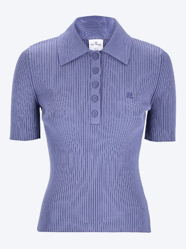 Signature rib knit poloPastel polo shirt