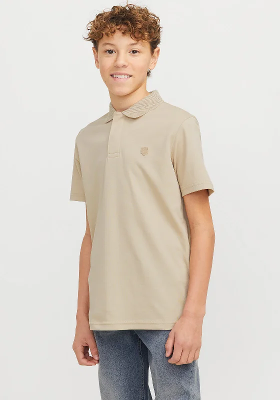 Mesh Short Sleeve TopsJack & Jones Boys Rodney Short Sleeve Polo, Fields Of Rye