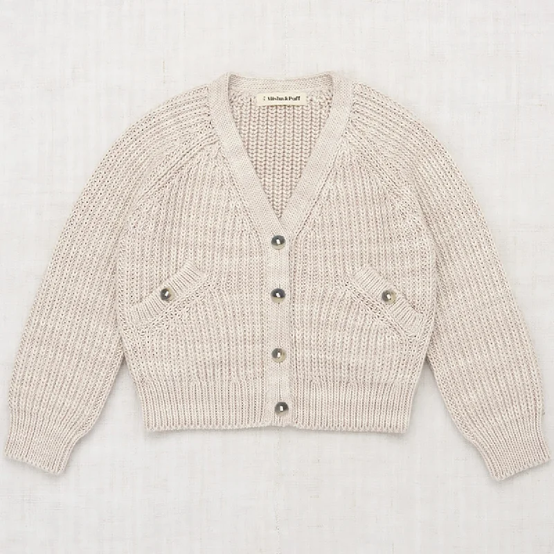 Budget cardiganFisherman Rib Everyday Cardigan in Moon by Misha & Puff