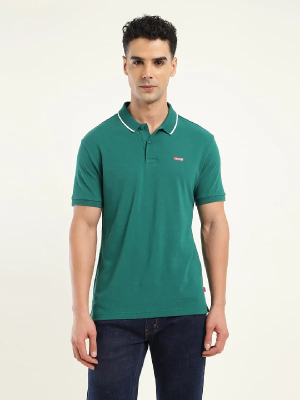 Men's Solid Polo T-ShirtStriped polo shirt