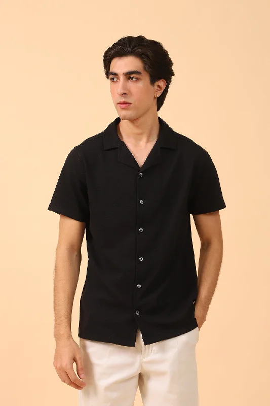 RESORT COLLAR TEXTURED POLOTravel polo shirt