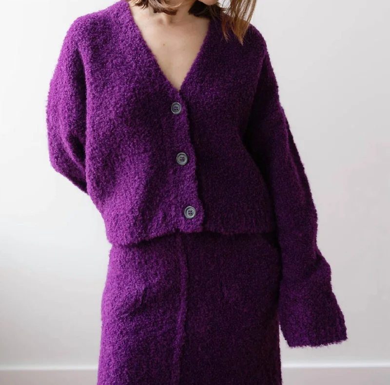 Vintage cardiganClaire Cardigan In Purple