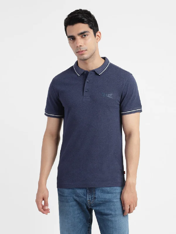 Men's Blue Polo T-ShirtPlus-size polo shirt