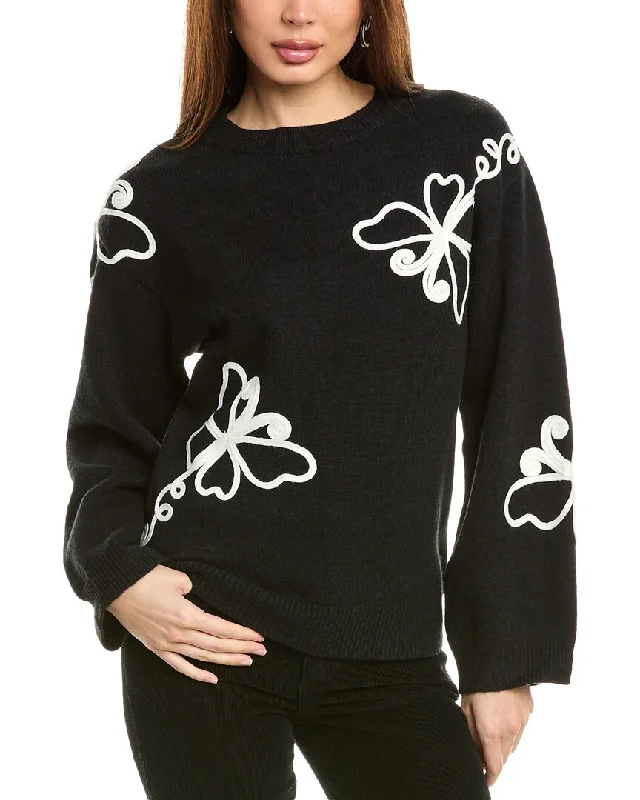 Gracia Embroidered SweaterSports Team Knit Tops