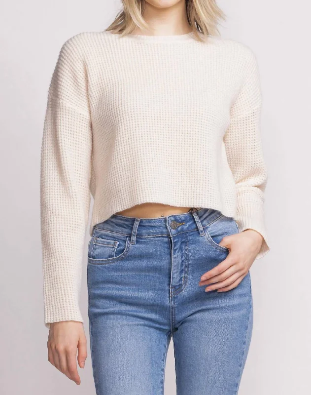 Tobi Sweater In Off WhiteTravel Knit Tops