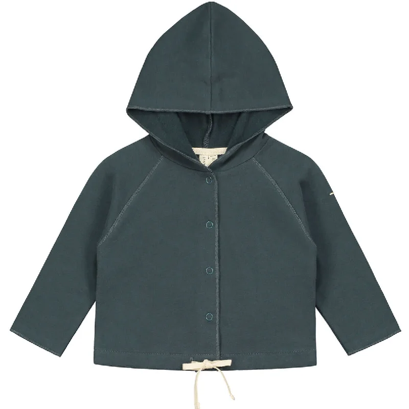 Fitted cardiganBaby Hooded Cardigan in Blue Grey by Gray Label