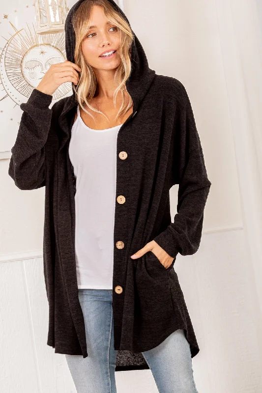 Sequined cardiganHooded Button Down Cardigan