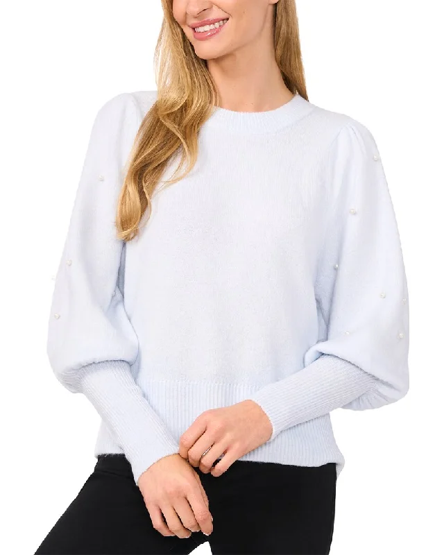 CeCe Pearl Sleeve SweaterBeaded Knit Tops