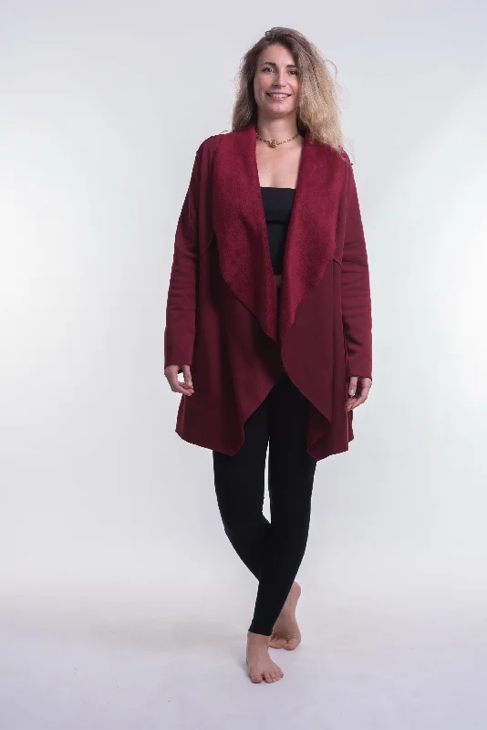 Wedding cardiganFleece Cardigan in Red