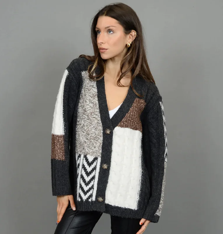 Boho cardiganRD STYLE LUDMILA LS V-NECK CARDIGAN