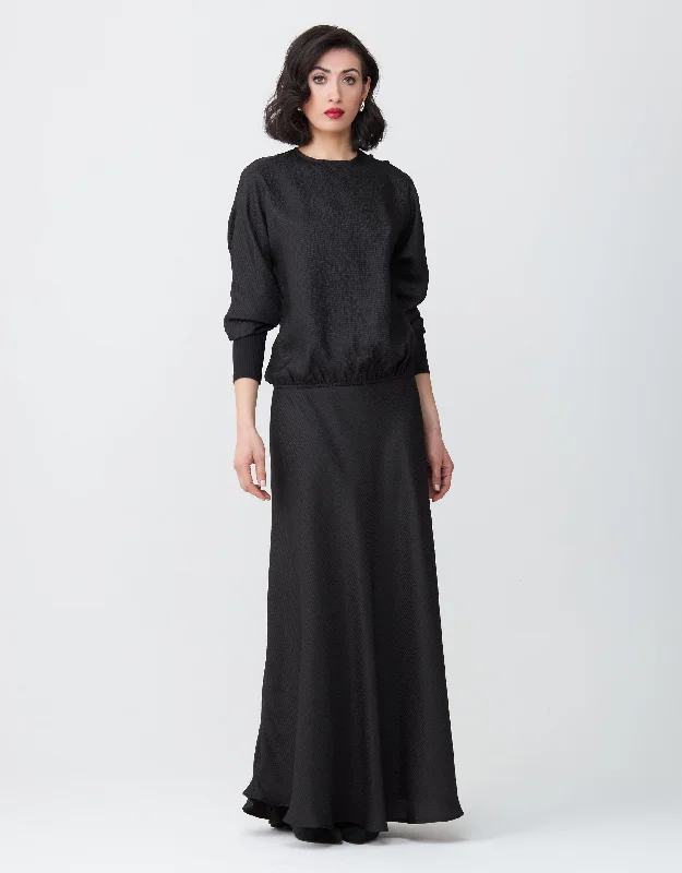 Satin Seersucker Maxi Dress Shabbos Robe Two Piece Set