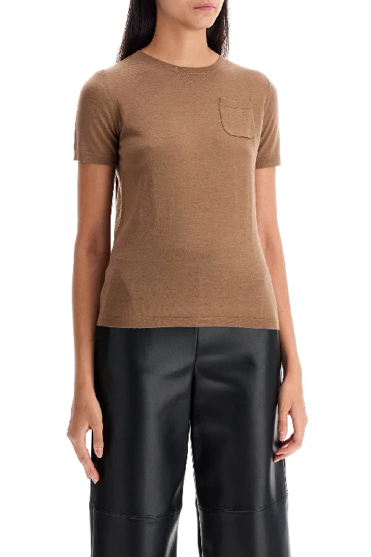 S Max Mara Wool Crewneck T-Shirt Made OfFall Knit Tops