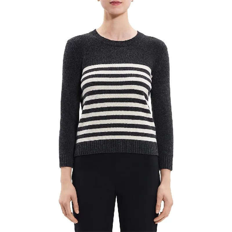 Womens Wool Long Sleeves Crewneck SweaterBamboo Knit Tops