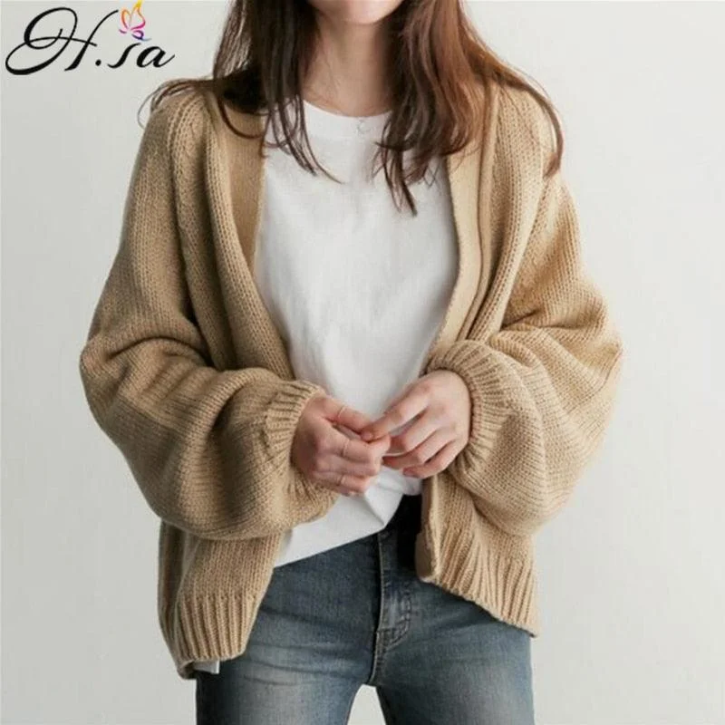 Budget cardiganAmazing Women Sweater Cardigans - Long Sleeve Loose Sweater - Solid Knitting Outwear (TP4)(TB8C)(F20)