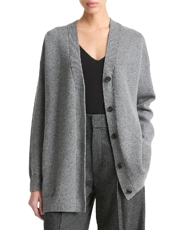 Office cardiganVince Oversized Double Knit Wool & Cashmere-Blend Cardigan