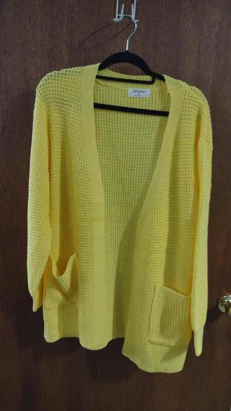 Bridal cardiganSolid Bright Yellow Cardigan w Pockets