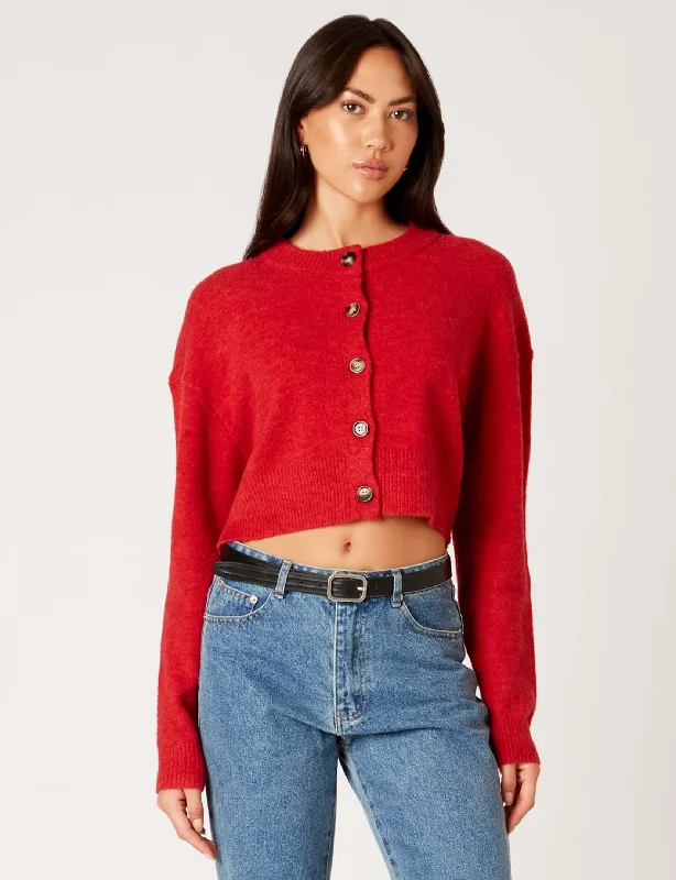 Velvet cardiganEnzo Cardigan, Ruby