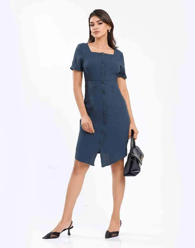 Square Neck Detail WW Dress