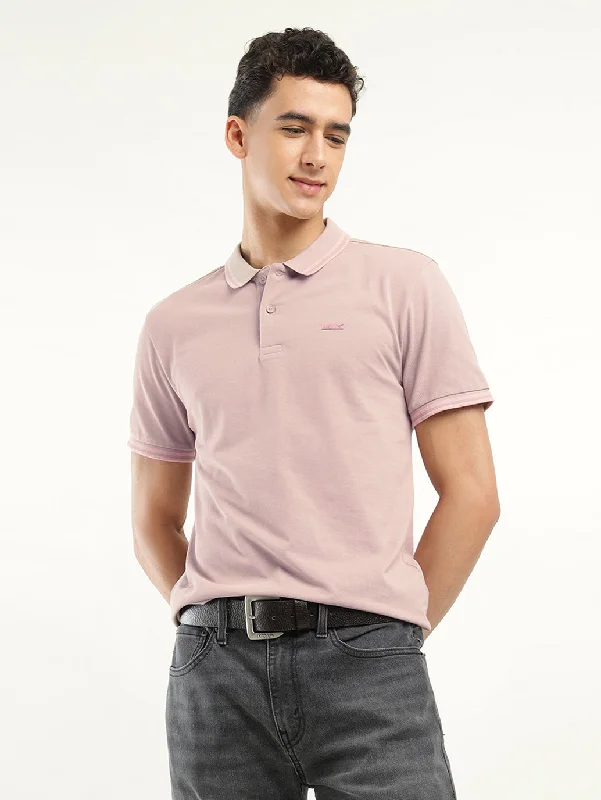 Men's Solid Polo T-ShirtMoisture-wicking polo shirt