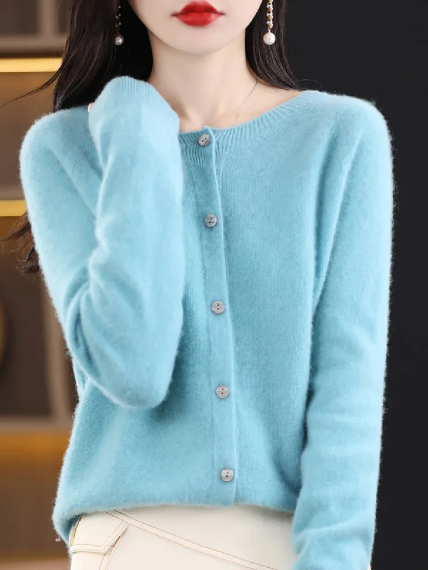 Crochet cardiganWomen Winter Wool Solid Cardigan Sweater