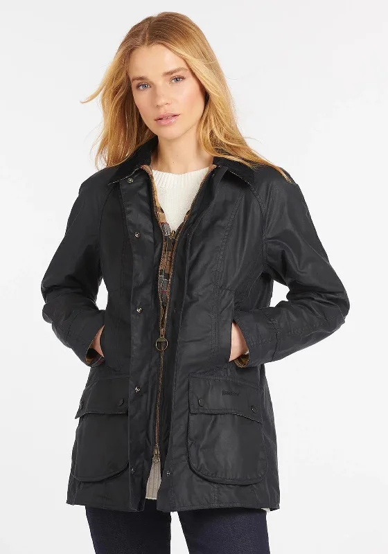 Barbour Womens Beadnell Waxed Jacket, NavyVelvet Jackets