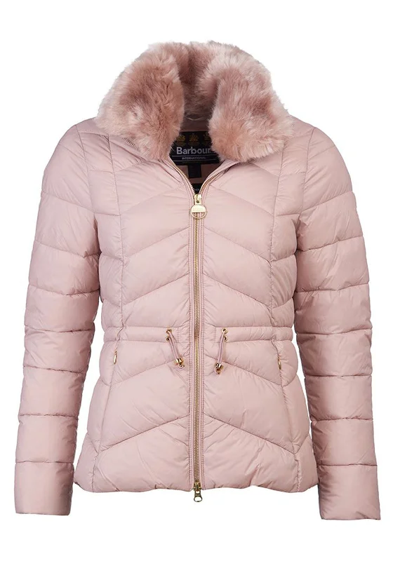 Barbour International Womens Halfback Jacket, PinkPolyester Jackets