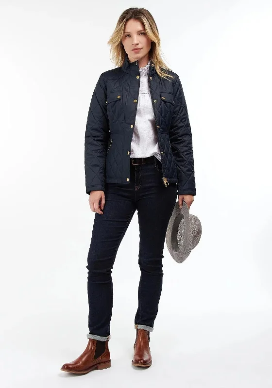 Barbour Womens Broxfield Quilted Jacket, NavyEmbellished Jackets