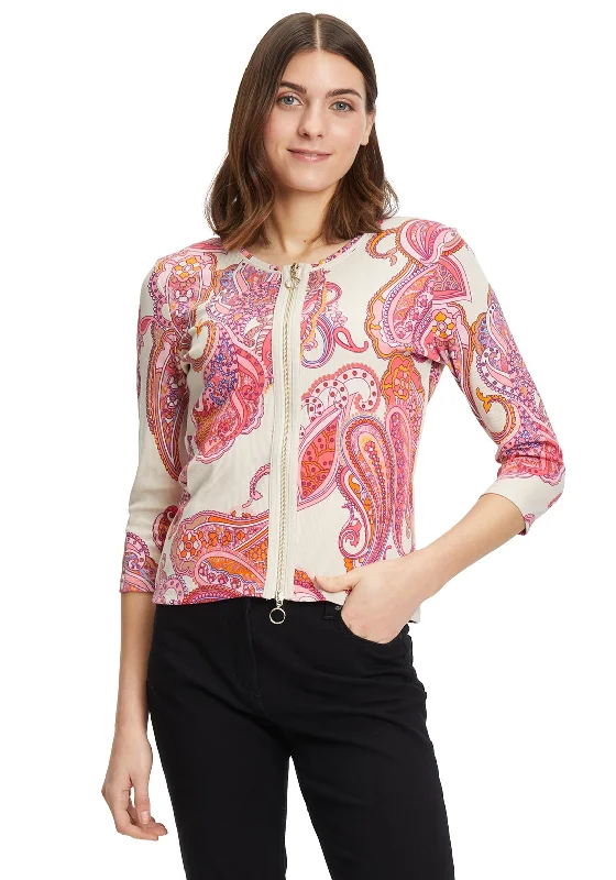 Betty Barclay Paisley Print Jersey Jacket, Pink MultiBranded Jackets