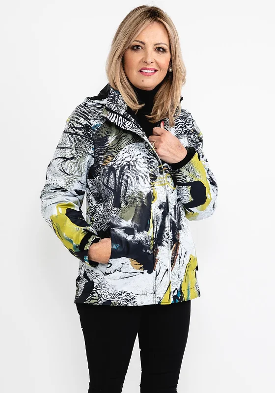 Dolcezza Print Fleece Lined Jacket, Black MultiRain Jackets