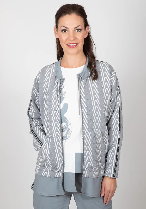 Inco Arrow Print Textured Light Jacket, GreyLogo Jackets