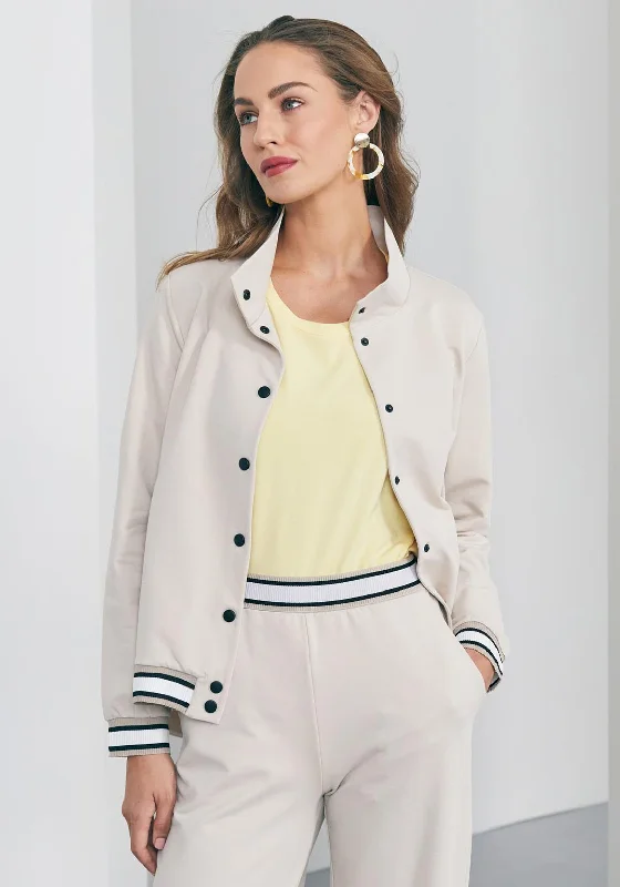 Naya Sporty Rib Trim Jacket, BeigeWindbreakers