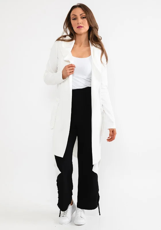 Ever Sassy Balloon Waterfall Jacket, Off WhiteRuffled Jackets