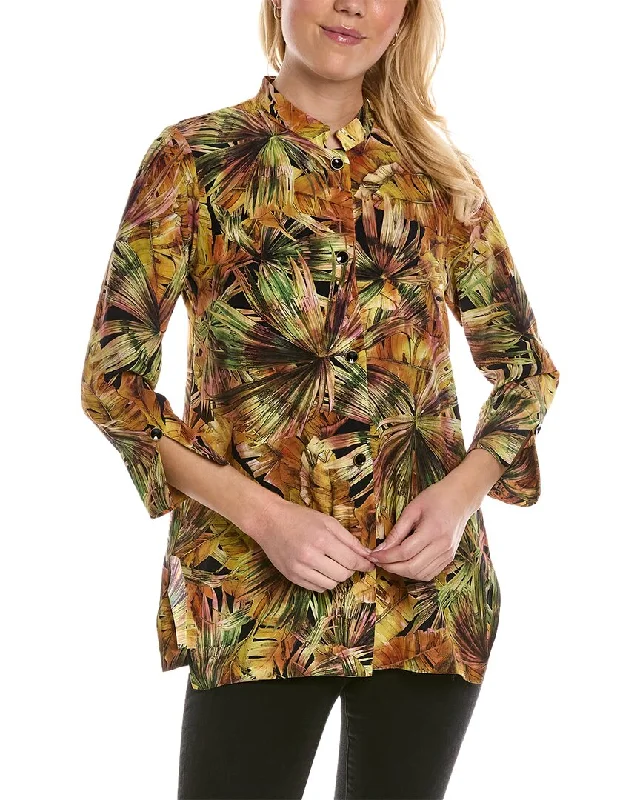 Leggiadro Audrey Silk BlouseMetallic Shirts