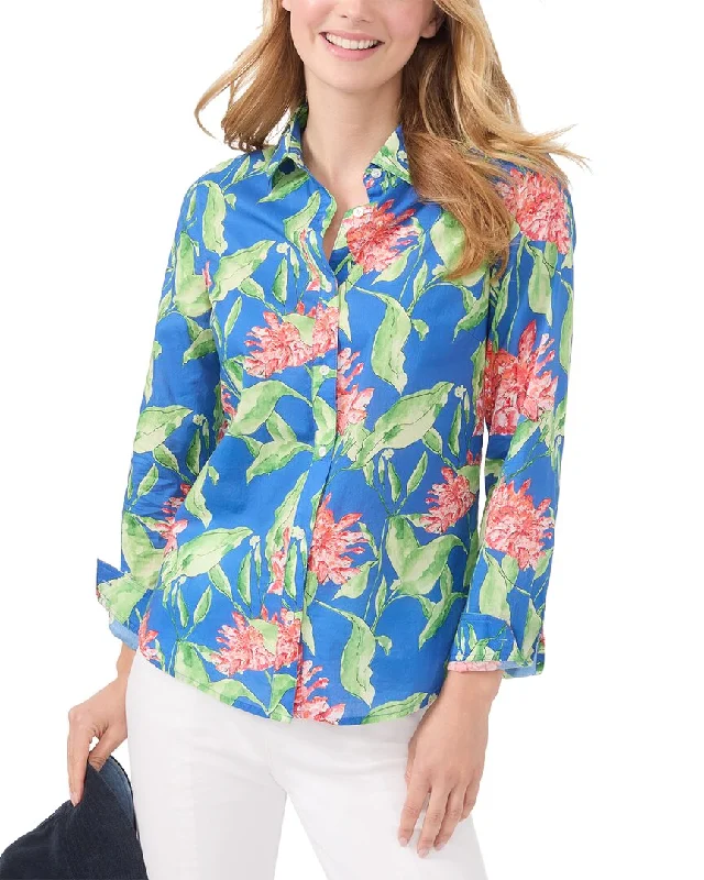 J.Mclaughlin Peony Bloom Lois BlouseMesh Shirts